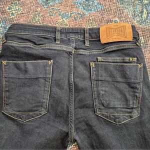 & Sons charcoal/indigo; slim/skinny fit; button fly; men’s jeans, size: 32